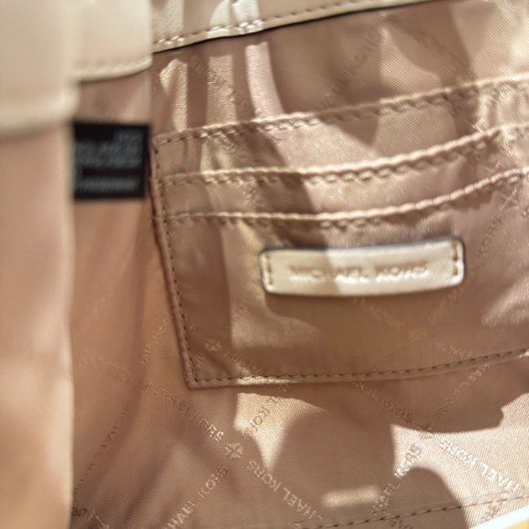 Michael Kors MINA Small Belted Chain Shoulder Crossbody Bag MK Light Cream Multi - Picture 10 of 12